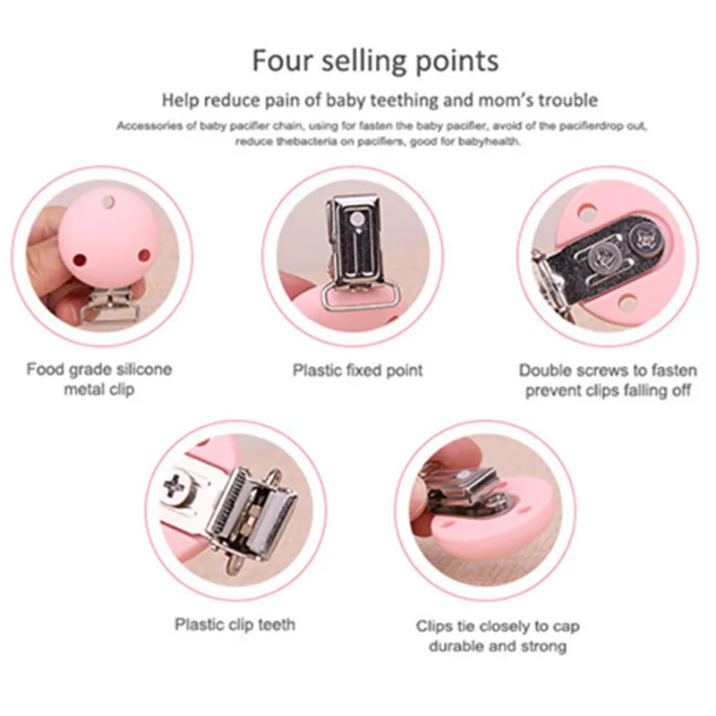 Силиконовые Круглые зажимы для прорезывателя Chenkai 50 шт. сделай сам детская