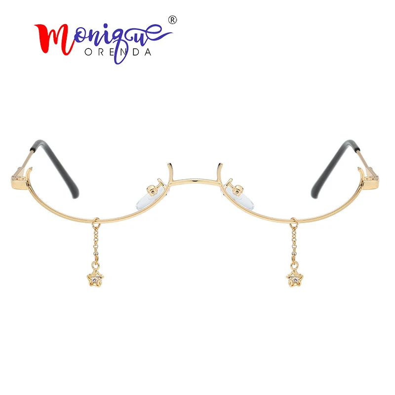 Хип хоп Женская оправа для очков мужские очки вечеринки с цепочкой прозрачная