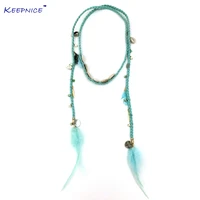 new personalized handmade popular jewelry supplier unique boho leather cord necklace headhand