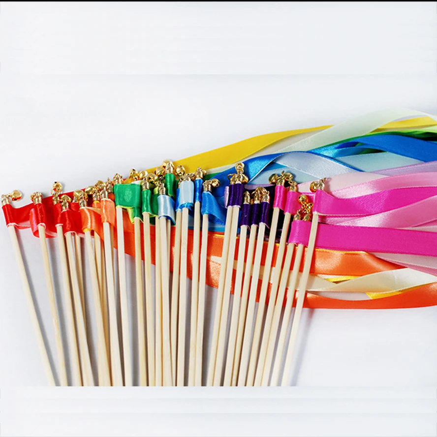 Бесплатная доставка 20 шт./партия разноцветная лента волшебная палочка