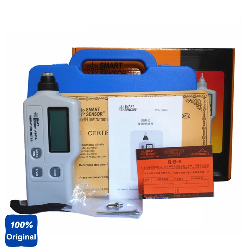 100% Оригинальный портативный Вибрационный измеритель AS63A цифровая вибрационная