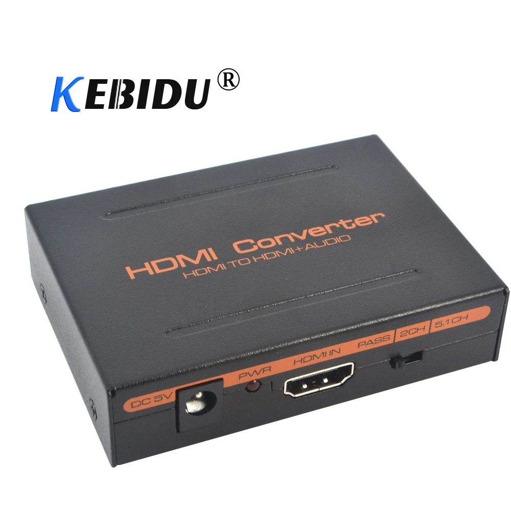 Kebidu HDMI совместимый с Совместимый оптический SPDIF Поддержка порта 5 1 + RCA L/R аудио