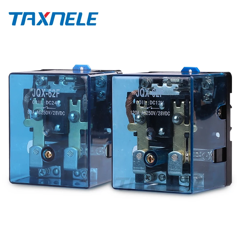 Электрическое реле JQX 62F 2Z 120A высокомощное 12V 24VDC 220VAC серебряное Контактное PCB|Реле|