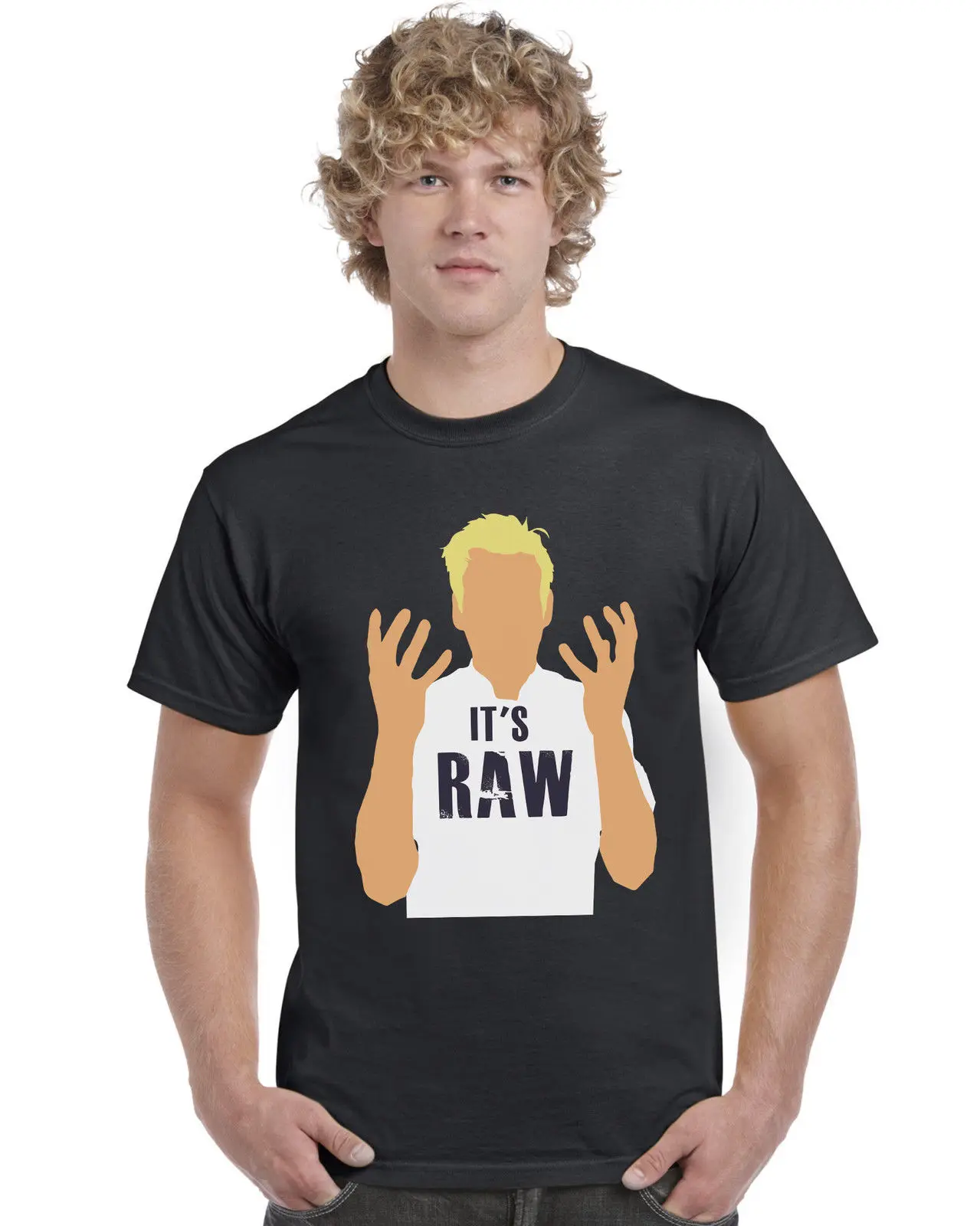 Футболка с надписью Gordon Ramsey it RAW 6 цветов 100% хлопок новые брендовые