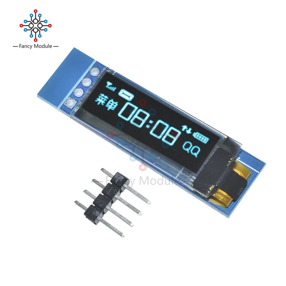 Светодиодный модуль SSD1306 с ЖК дисплеем 0 91 дюйма 128x32 IIC I2C синий OLED Драйвер IC 3 В 5 для