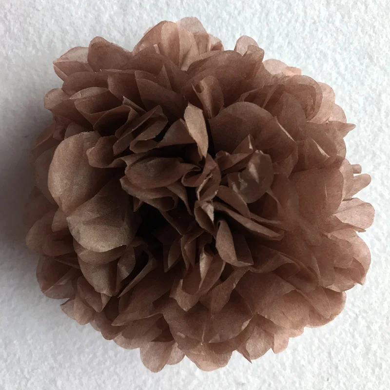 Кофе 6inch Simulation Peony Flower DIY Tissue Paper Flower for Romantic Wedding Decoration Home Party Decorative Paper Flowers Balls - Цвет: Кофе