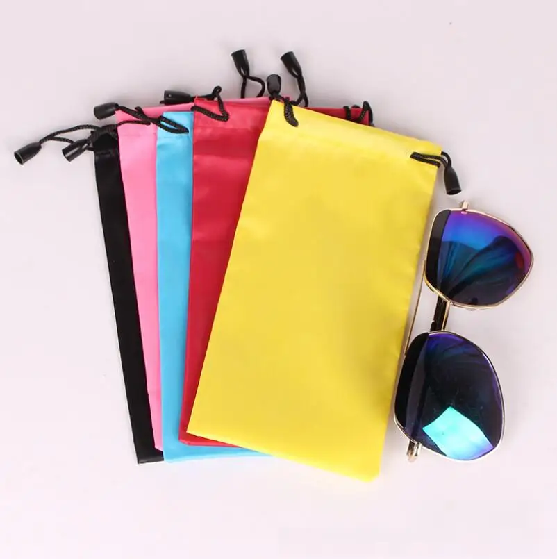 

Candy Color Plastic Sunglasses Pouch Soft Eyeglasses Bag Glasses Phone bags Drawstring Sunglasses Cases LX5173