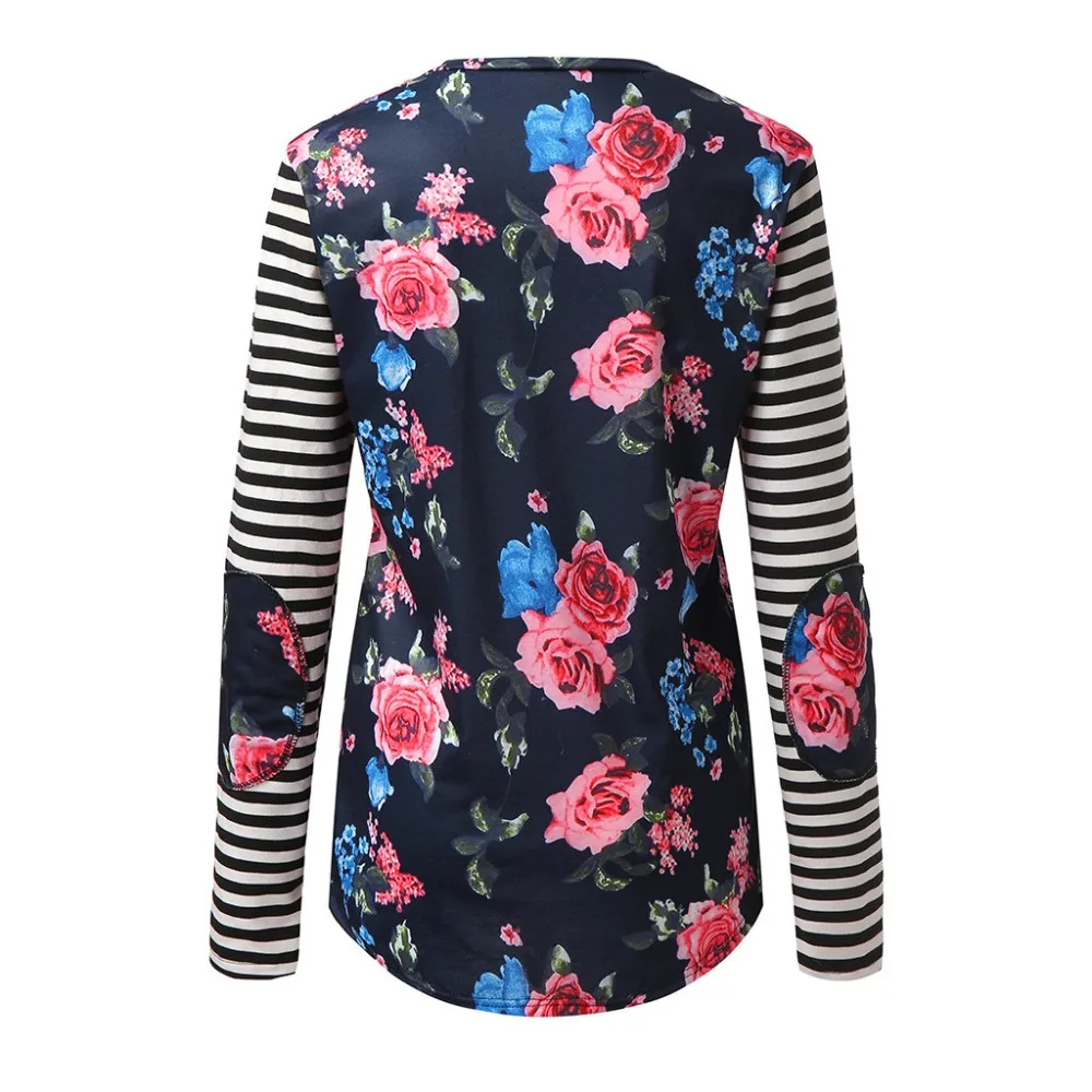 Лидер продаж осенняя женская рубашка с принтом в полоску формальный