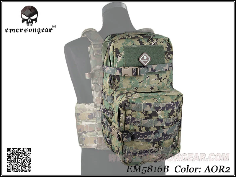 AOR2 Emersongear модульный штурмовой пакет w 3L Гидратация Военный путешествия многоцелевой molle рюкзак сумка Мультикам EM5816 - Цвет: AOR2