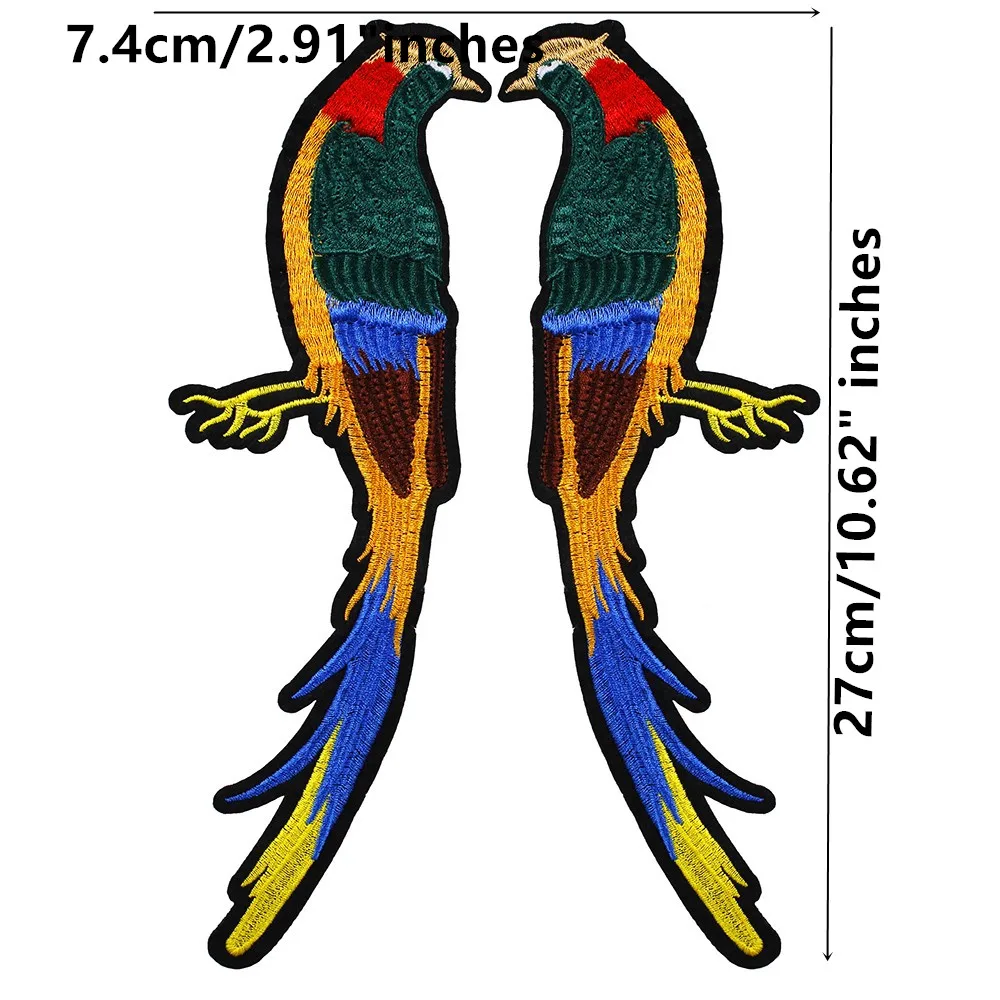 2 набора нашивки с птицами и цветами для пришивания утюгом аппликация вышивки
