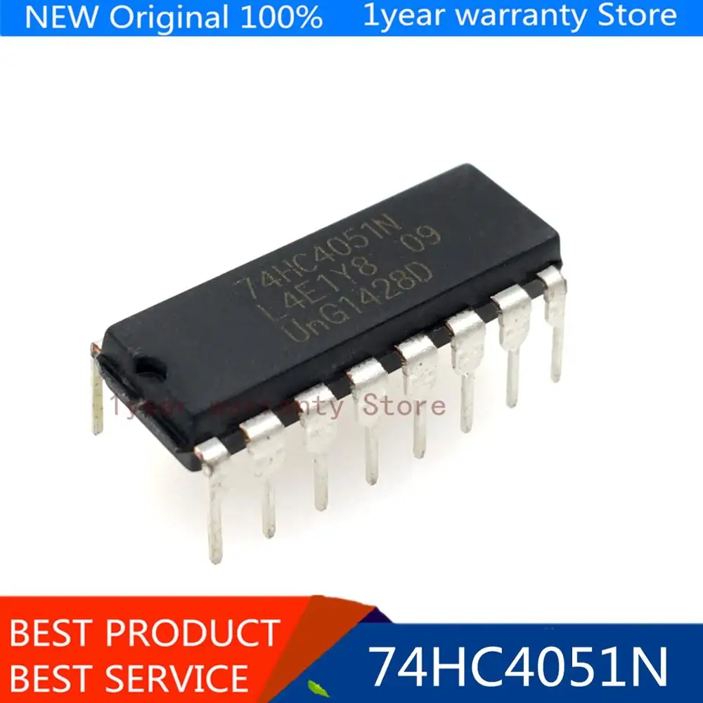 10 шт. Бесплатная доставка 74HC4051N 74HC4051 SN74HC4051N DIP 16 мультиплексор переключатель ICs 8