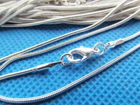 free shipping 50pcs 30 inch hot sale luxury unsex 1 20mm silver plated snake chainjewelry necklacessnake chain necklace