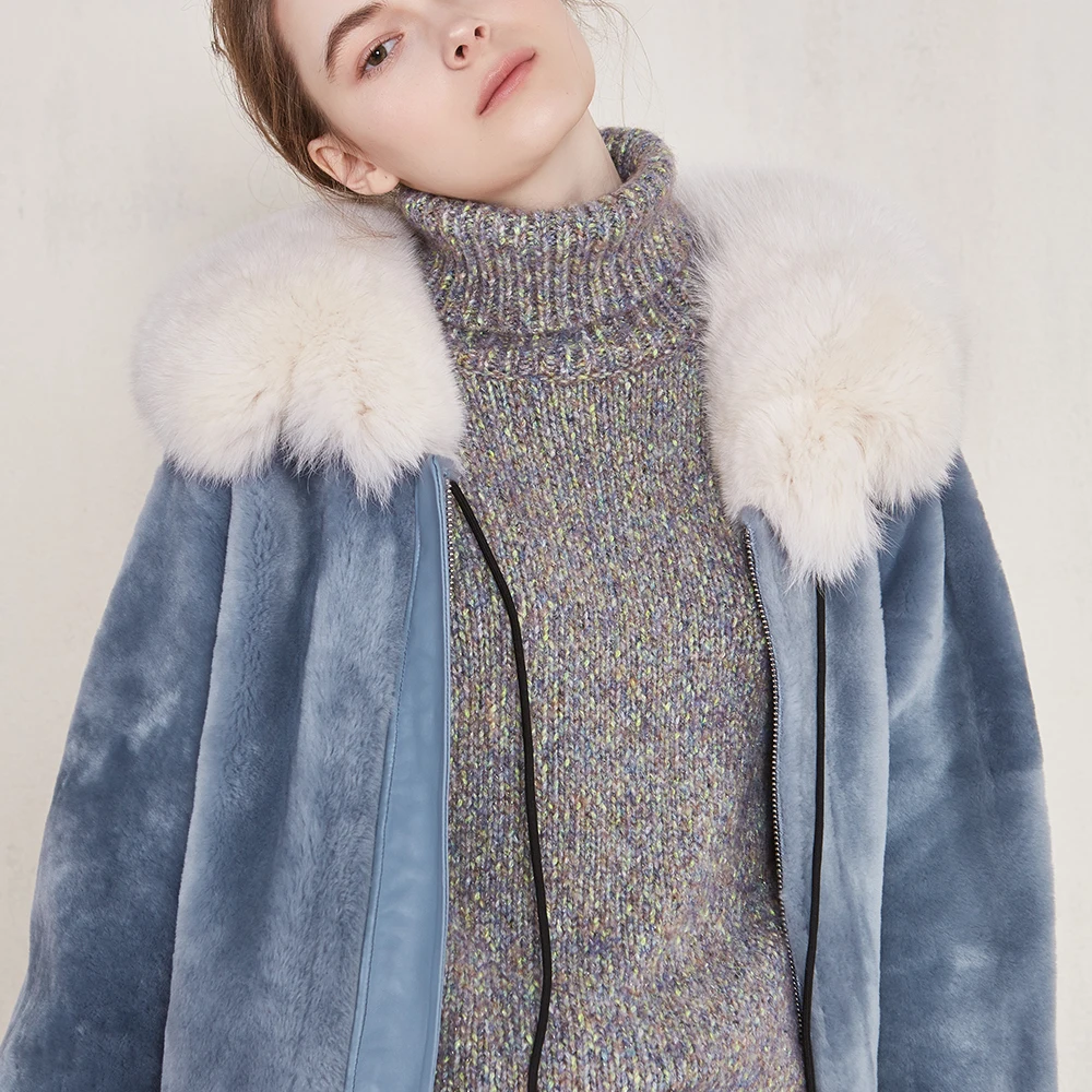 OFTBUY новинка 2019 пальто из натурального меха женская зимняя куртка парка
