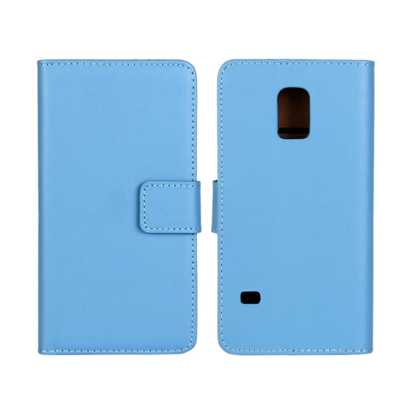 Кожаный чехол-кошелек для samsung Galaxy S5 mini, роскошный чехол-книжка S5 mini G800F, держатель для карт, кобура GG - Цвет: Небесно-голубой
