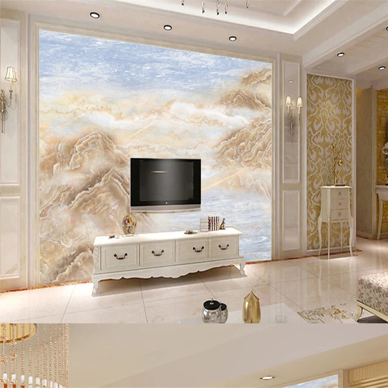 

beibehang Large custom wallpaper sea of clouds Wonderland marble bedroom living room TV backdrop papel de parede para sala estar