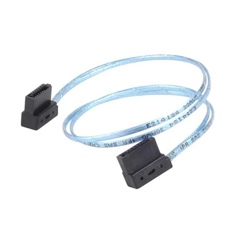 CP11 SATA кабель боковой 90 градусов угловой разъем 6 ГБ/сек. 30 см синий|sata connector|degree