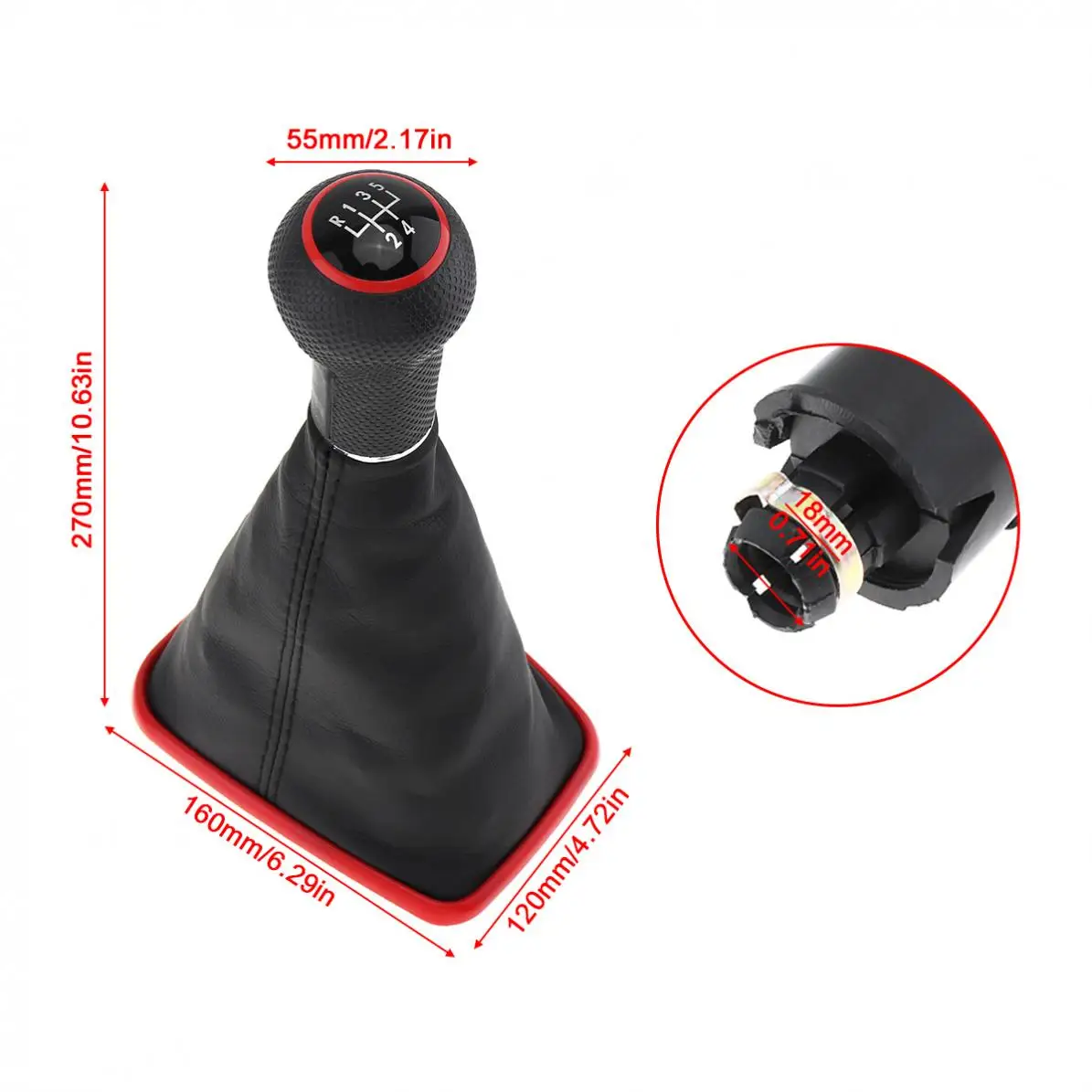 5 Speed Car Auto Manual Gear Shift Handball Knob With Dust Cover for Volkswagen 1999-2004 Golf 4 IV MK4 GTI R32 Bora Jetta MT | Автомобили
