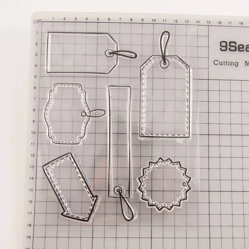 LCRAFT Flower Frame Stamp Thanks Love Picture Square Clear Stamps Happy Birthday For Scrapbooking Christmas Photo Album | Канцтовары для