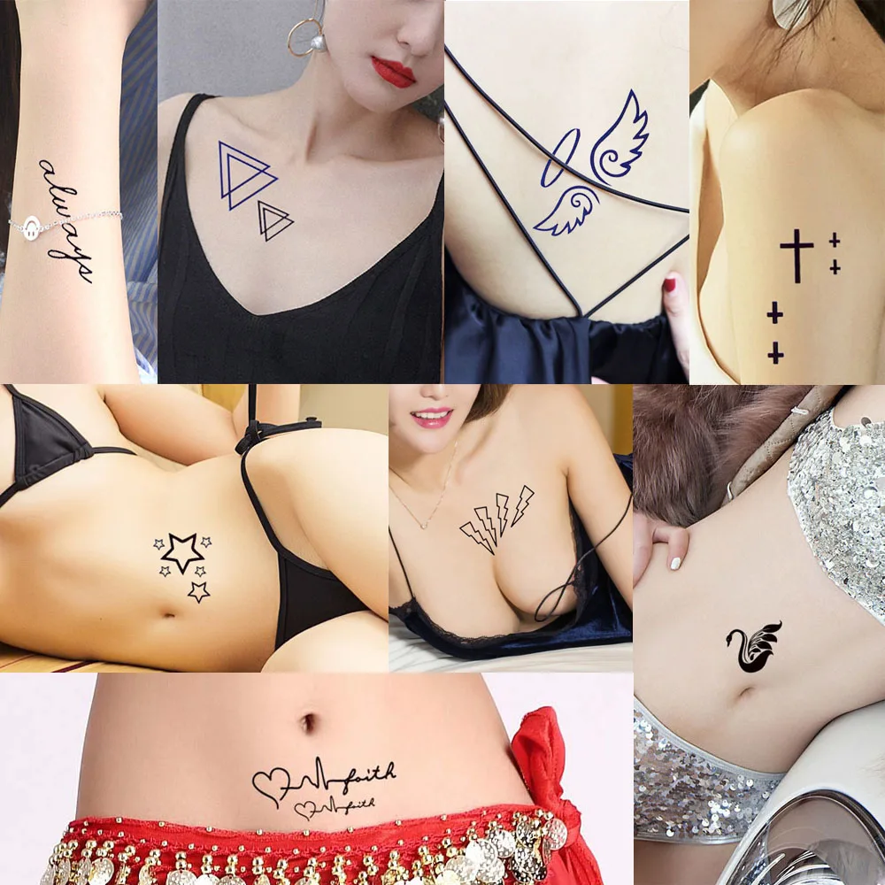 1 шт. временная татуировка на шею и грудь|tattoo sticker|tattoo neckdolphin tattoo |