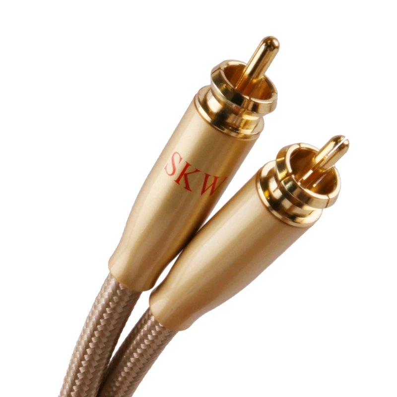 Skw энтузиастов HIFI сабвуфер 1rca Jack аудио кабели мужчинами Aux кабель из