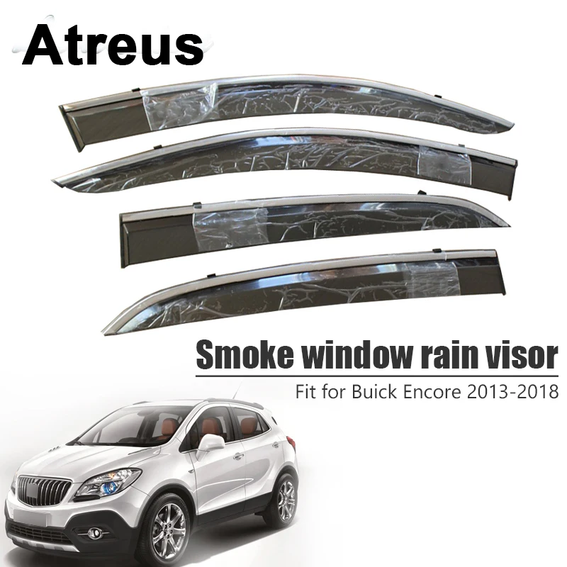 

Atreus 1 set For Buick Encore 2013 2014 2015 2016 2017 2018 High Quality Smoke Window Rain Visor Vent Sun Deflectors Guard
