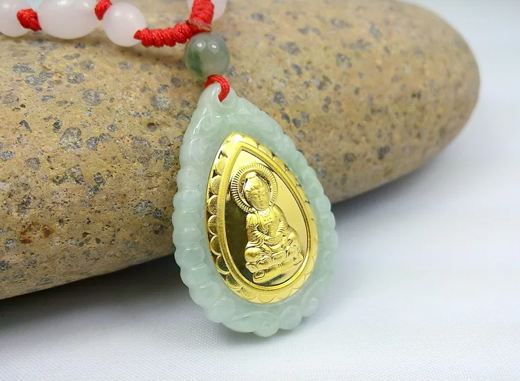 

New Design Top Quality Guanyin Jade Necklace For Men Women Good Luck Pendants