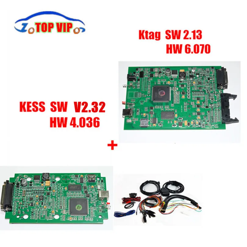 Без ограничения маркера KESS V2 V2.32 OBD2 тюнинговый комплект + KTAG V2.13 инструмент для