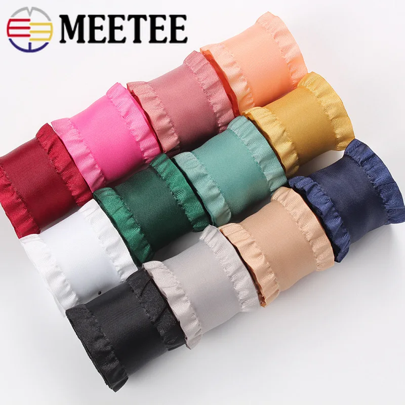 Пояс Meetee из полиэстера и сатина с гофрированными лентами 10 ярдов 25/38 мм ручная