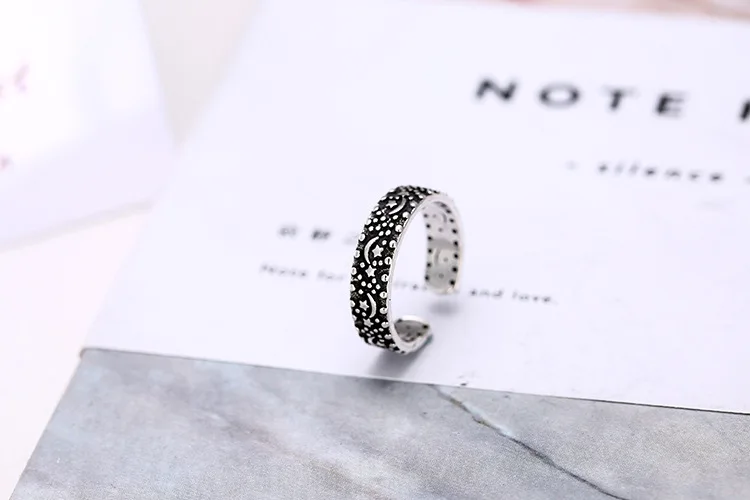 Женское кольцо из серебра 925 пробы с Луной и звездами|jewelry ring|jewelry ring moldjewelry display |