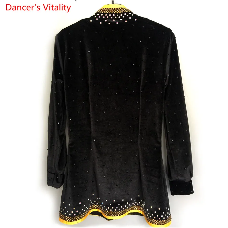 

New Mens Ballroom Dance Shirt Competition Performance Latin Ballroom Modern Salsa Tango Samba Mens Shirts Boys Dancewear