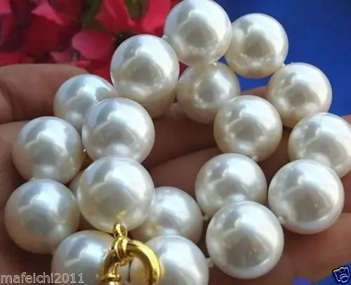 

New Rare Huge 20mm south sea White Shell Pearl Necklace AAA