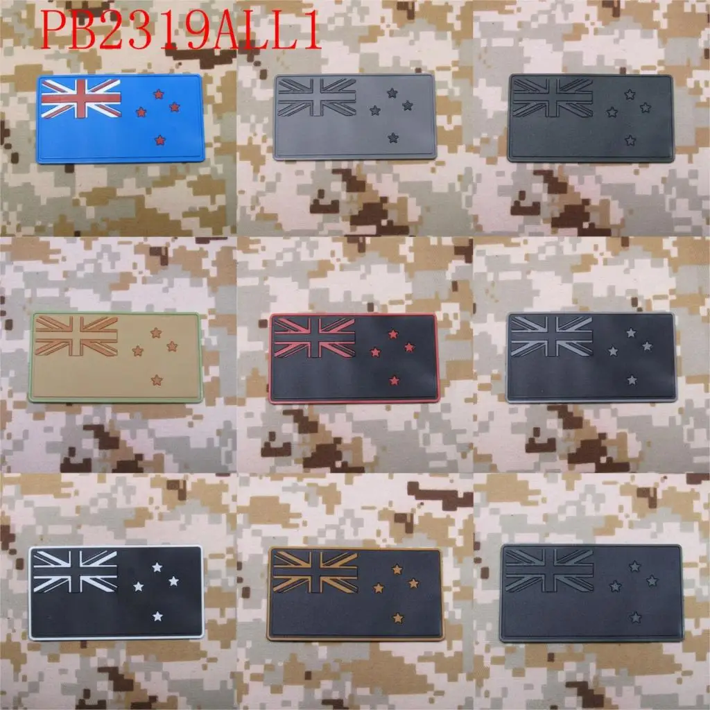 Флаг Новой Зеландии 3D ПВХ патч белый красный серый светящийся|the patch|3d pvc patchpatches