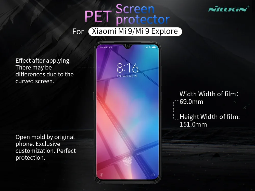 2 шт./лот для Xiaomi mi9 NILLKIN кристально прозрачная защитная пленка или Антибликовая