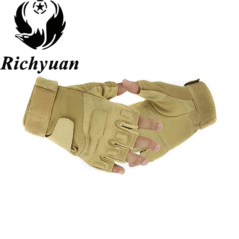 Военные США спецназ тактические перчатки Боевые противоскользящие черные перчатки с полупальцами тактические армейские