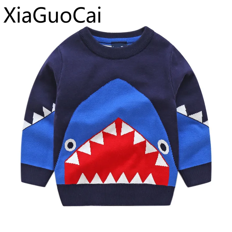 

Boys Sweaters 2018 Autumn and Winter New Children's Sweater Baby Pullover Boy's Sweater Coat Cotton Boys Winter Tops