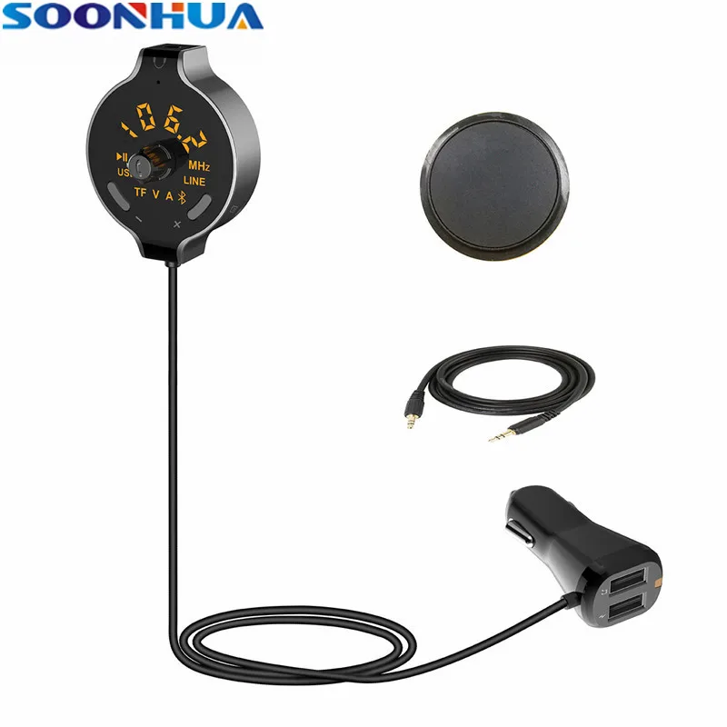 Автомобильное зарядное устройство SOONHUA с Bluetooth 4 2 и USB-порсветодиодный |