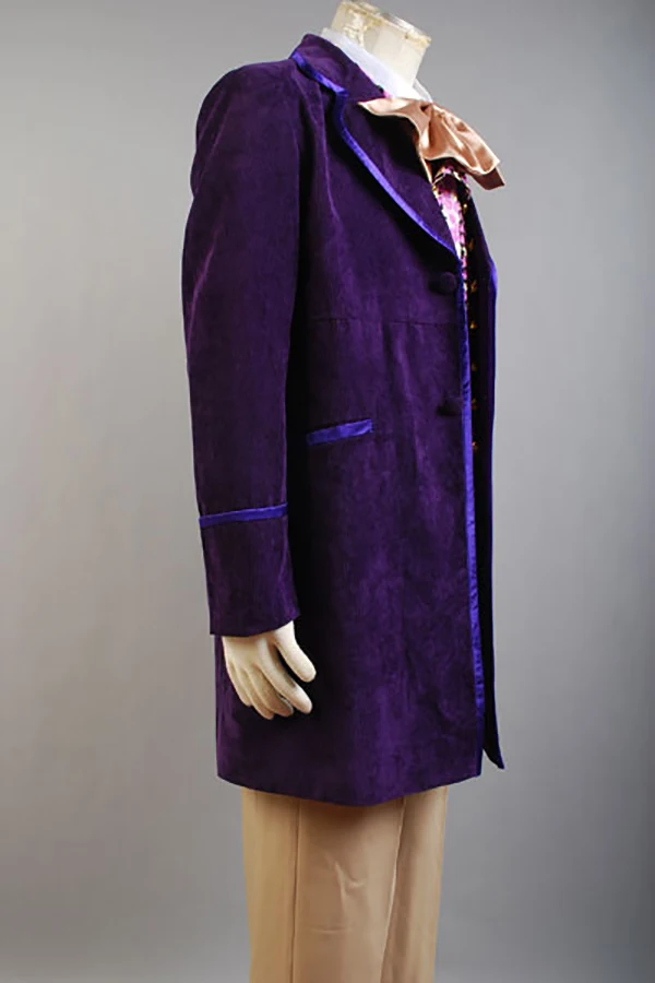 Костюм для косплея Чарли и шоколадная фабрика костюм Уилли Вонка взрослых мужчин