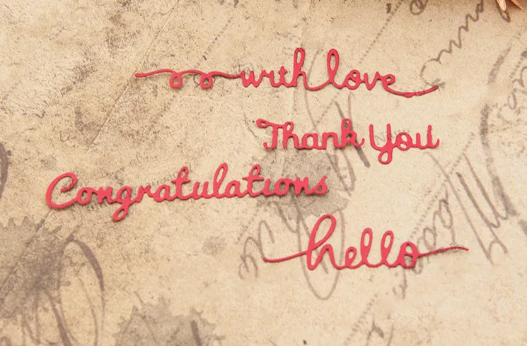 

Metal wish words cutting Dies Stencils for DIY Scrapbooking photo album Decorative Embossing DIY Paper Cards