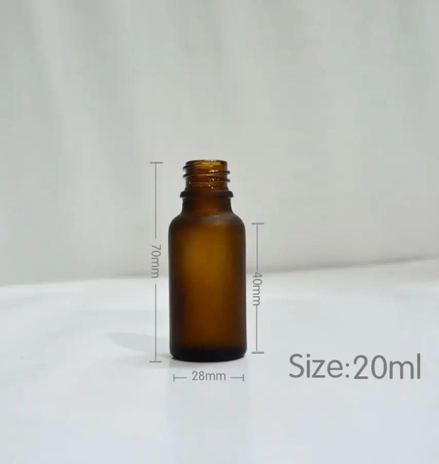 

Hot sale 20ml frosted glass bottle oil bottle wholesale 10pcs/lot Brown dropper bottle glass jar 200pcs/lot