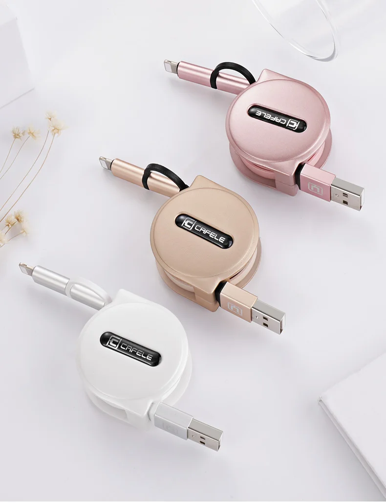 Cafele 2 в 1 микро USB кабель для iPhone Мини USB кабель выдвижной портативный зарядный кабель для iPhone 8 7 6 5 Xiaomi Redmi 4X