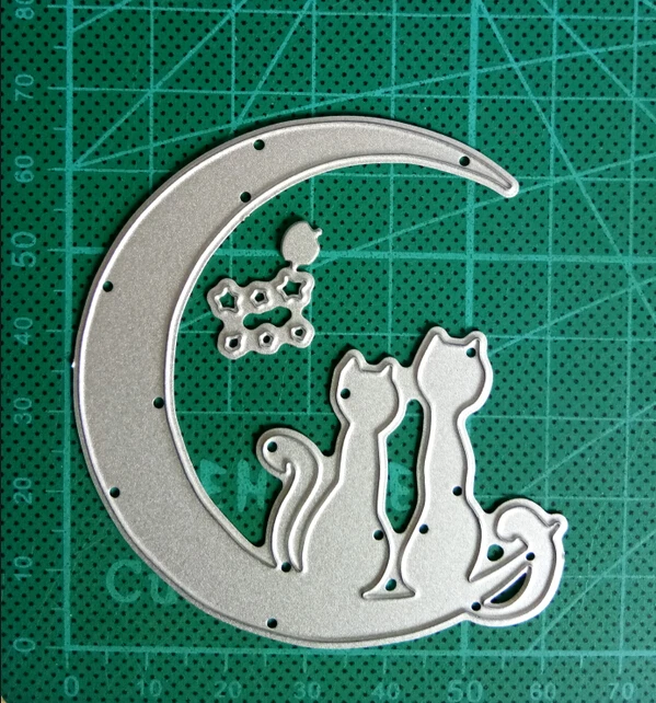 Штампы для резки металла парные трафареты Кот на Луне DIY штампованная