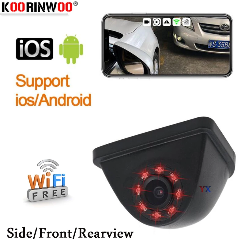 Koorinwoo беспроводной CCD wifi Автомобильная боковая/передняя/камера заднего вида для