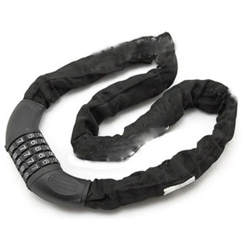 Толщина стальной Мотоцикл Велосипед пароль 5 цифровой замок велосипед цепь