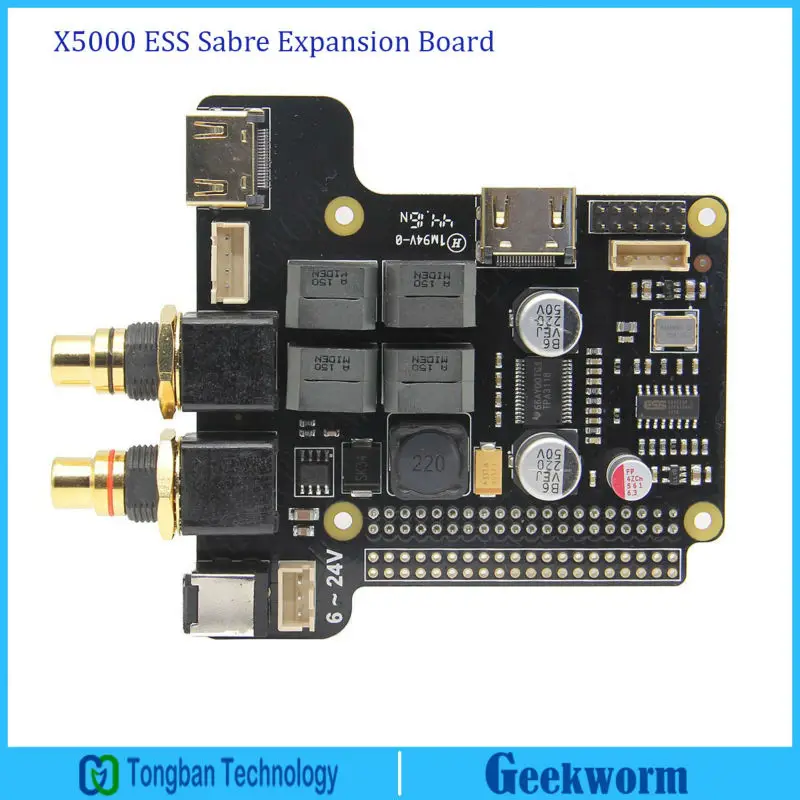 Плата расширения Raspberry Pi 3 B + ESS Sabre HIFI DAC звуковая карта X5000 аудио модуль для Model Plus /
