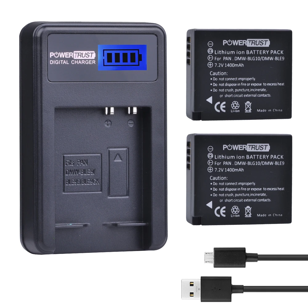 2 шт. Аккумулятор для камеры с ЖК дисплеем и USB зарядным устройством Panasonic Lumix DMC GF6