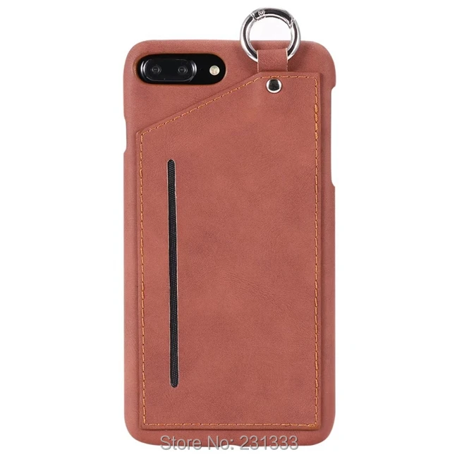 Жесткий чехол из искусственной кожи для Iphone 7 7Plus I7 6 6S Plus I6 с отделением карт и