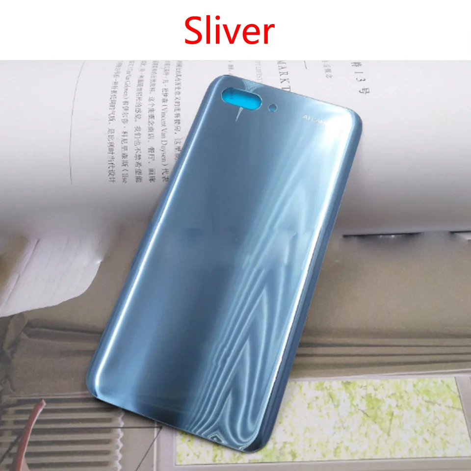 Для huawei honor 10 COL-L29 Задняя крышка батареи Задняя стеклянная панель двери Корпус чехол Ремонт Запасная часть - Цвет: Sliver-No tool