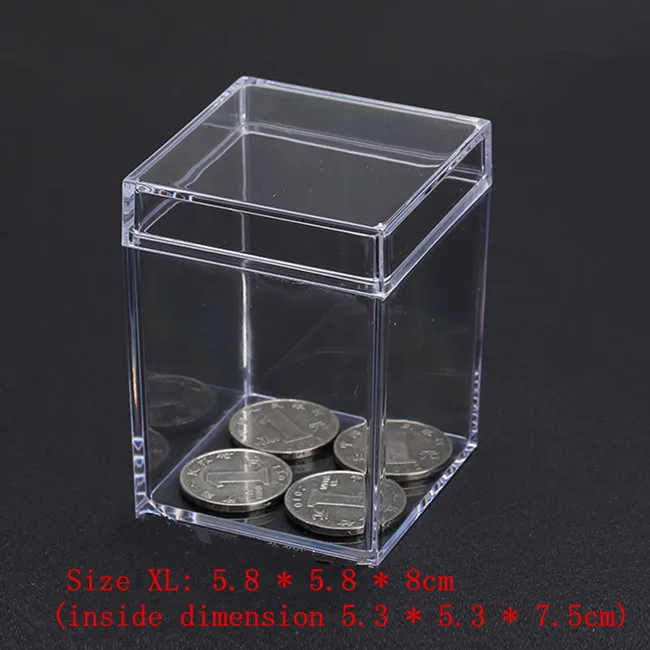 Пластиковая квадратная прозрачная коробка для хранения ювелирных изделий 5