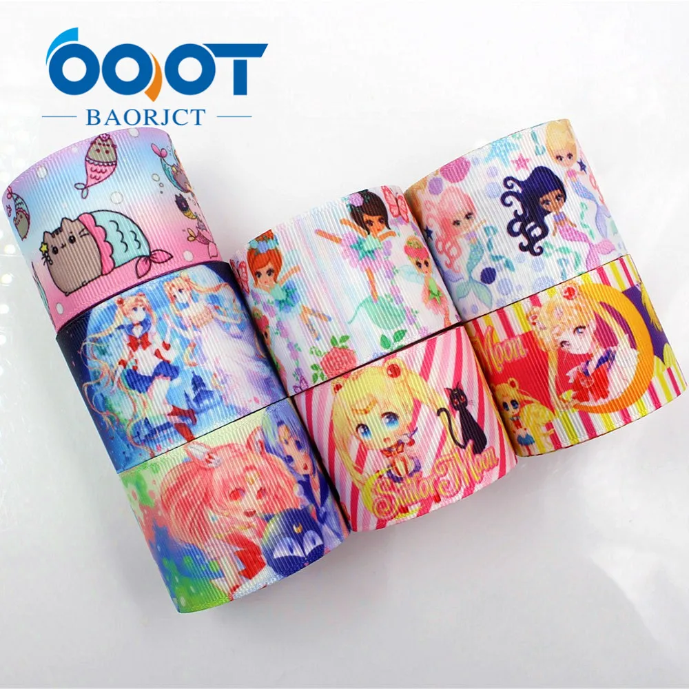 Мультяшные ленты OOOT BAORJCT 184093 38 мм 10 ярдов Термотрансферная печатная корсажная