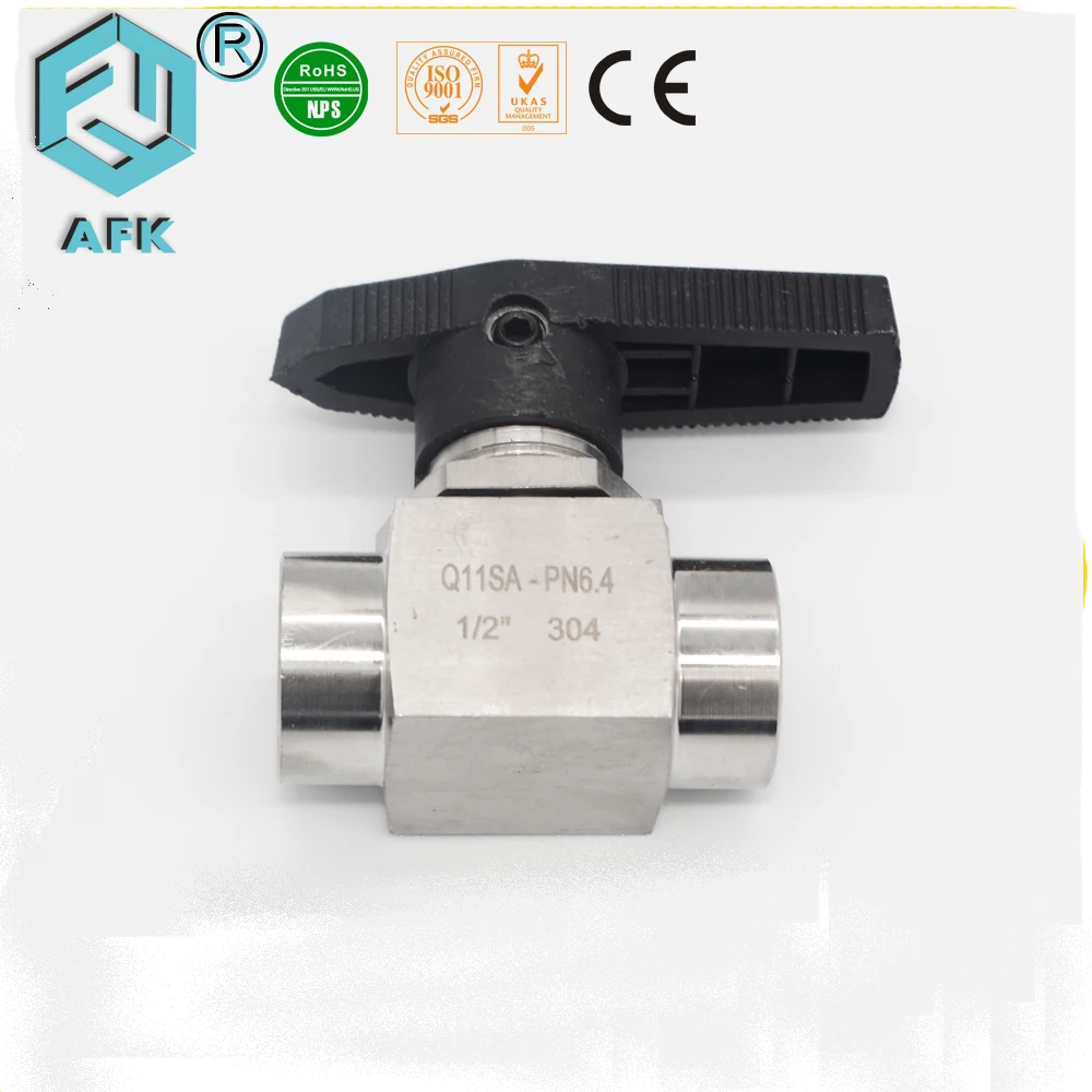 Шаровые клапаны из нержавеющей стали 2. 0 2Way 1000PSI для газа 304 1 дюйм NPT резьба|Клапан|